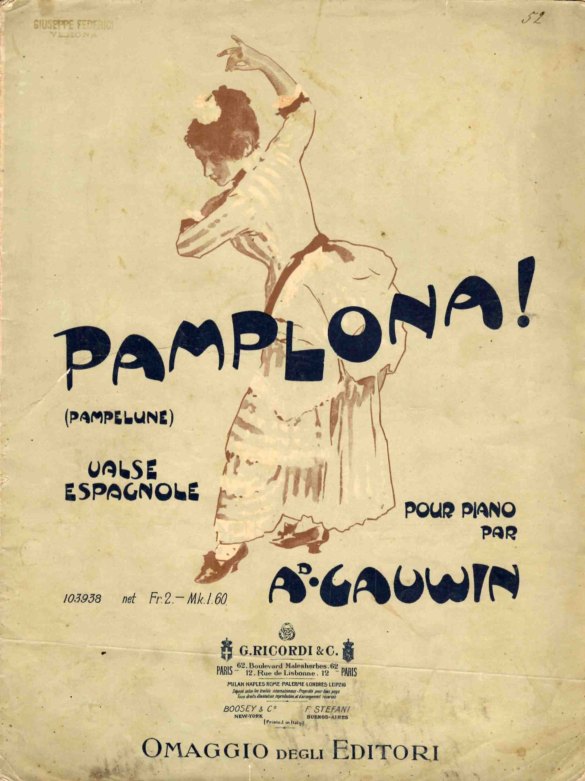 Pamplona! Valse Espagnole pour piano